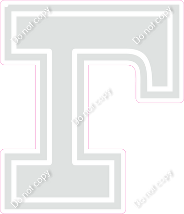 18" Greek Individual Flat Light Grey - Alphabet Pieces Gamma