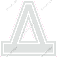 18" Greek Individual Flat Light Grey - Alphabet Pieces Delta