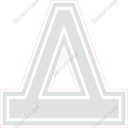 18" Greek Individual Flat Light Grey - Alphabet Pieces Delta
