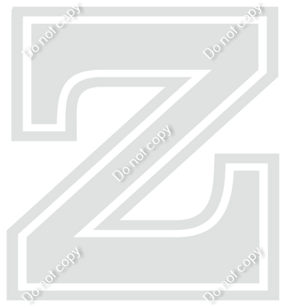 18" Greek Individual Flat Light Grey - Alphabet Pieces Zeta