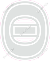 18" Greek Individual Flat Light Grey - Alphabet Pieces Theta