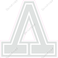 18" Greek Individual Flat Light Grey - Alphabet Pieces Lambda