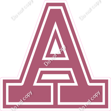 18" Greek Individual Flat Mauve - Alphabet Pieces Alpha