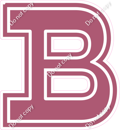 18" Greek Individual Flat Mauve - Alphabet Pieces Beta