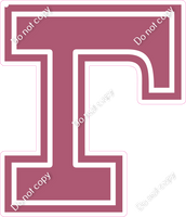 18" Greek Individual Flat Mauve - Alphabet Pieces Gamma