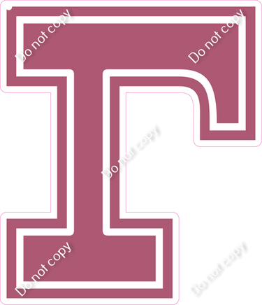 18" Greek Individual Flat Mauve - Alphabet Pieces Gamma