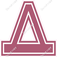 18" Greek Individual Flat Mauve - Alphabet Pieces Delta