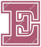 18" Greek Individual Flat Mauve - Alphabet Pieces Epsilon