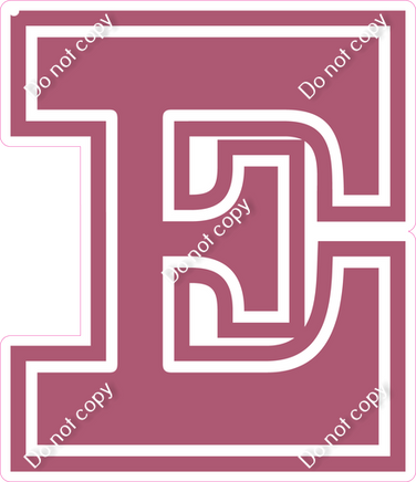 18" Greek Individual Flat Mauve - Alphabet Pieces Epsilon