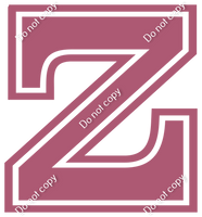 18" Greek Individual Flat Mauve - Alphabet Pieces Zeta
