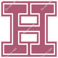 18" Greek Individual Flat Mauve - Alphabet Pieces Eta