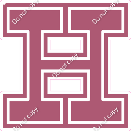 18" Greek Individual Flat Mauve - Alphabet Pieces Eta