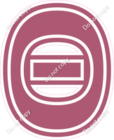 18" Greek Individual Flat Mauve - Alphabet Pieces Theta