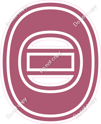18" Greek Individual Flat Mauve - Alphabet Pieces Theta