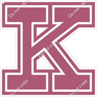 18" Greek Individual Flat Mauve - Alphabet Pieces Kappa