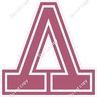 18" Greek Individual Flat Mauve - Alphabet Pieces Lambda