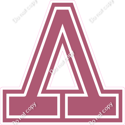 18" Greek Individual Flat Mauve - Alphabet Pieces Lambda
