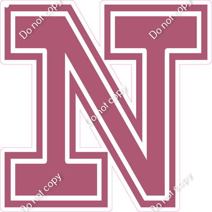 18" Greek Individual Flat Mauve - Alphabet Pieces Nu