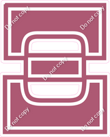 18" Greek Individual Flat Mauve - Alphabet Pieces Xi