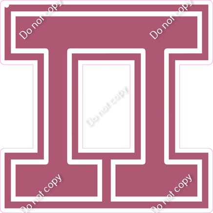 18" Greek Individual Flat Mauve - Alphabet Pieces Pi