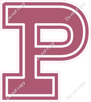 18" Greek Individual Flat Mauve - Alphabet Pieces Rho