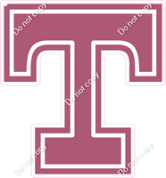 18" Greek Individual Flat Mauve - Alphabet Pieces Tau