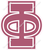 18" Greek Individual Flat Mauve - Alphabet Pieces Phi