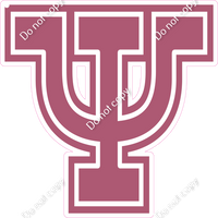 18" Greek Individual Flat Mauve - Alphabet Pieces Psi