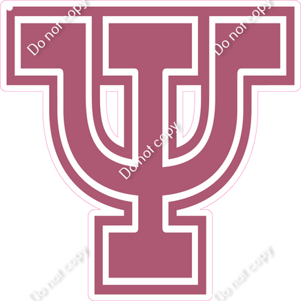 18" Greek Individual Flat Mauve - Alphabet Pieces Psi