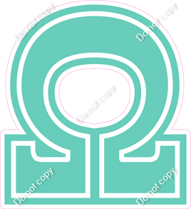 18" Greek Individual Flat Mint - Alphabet Pieces Omega