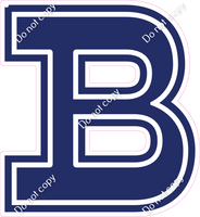 18" Greek Individual Flat Navy Blue - Alphabet Pieces Beta