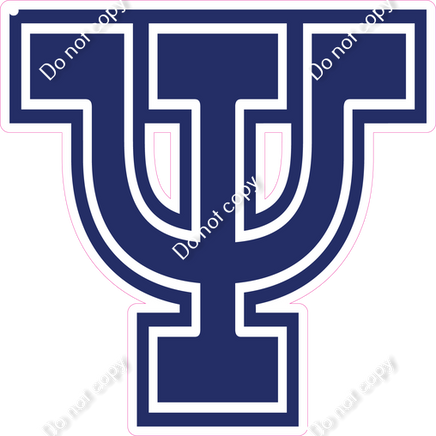 18" Greek Individual Flat Navy Blue - Alphabet Pieces Psi