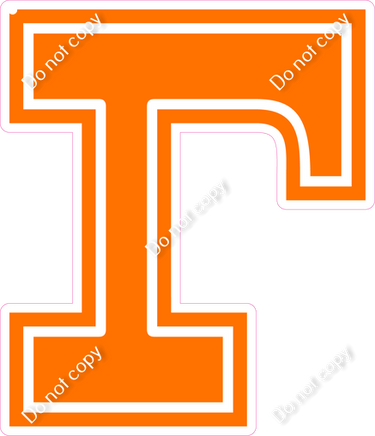 18" Greek Individual Flat Orange - Alphabet Pieces Gamma