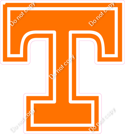 18" Greek Individual Flat Orange - Alphabet Pieces Tau