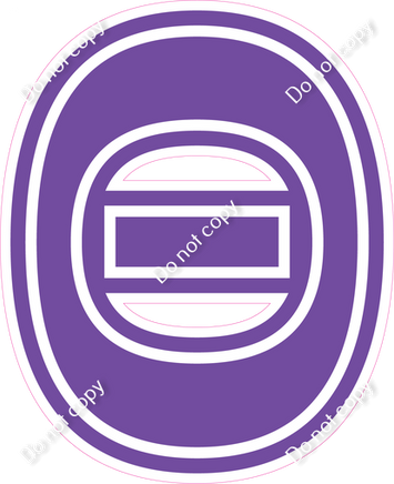 18" Greek Individual Flat Purple - Alphabet Pieces Theta