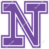 18" Greek Individual Flat Purple - Alphabet Pieces Nu