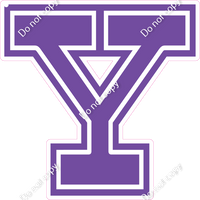 18" Greek Individual Flat Purple - Alphabet Pieces Upsilon