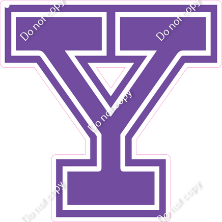 18" Greek Individual Flat Purple - Alphabet Pieces Upsilon