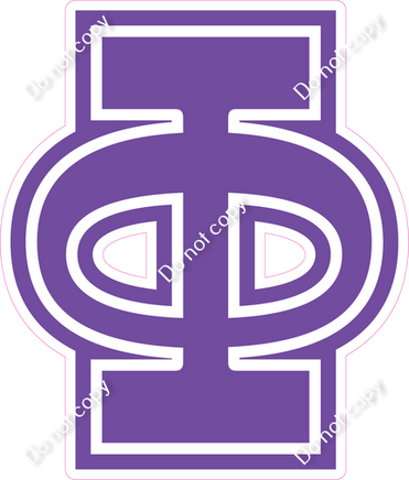 18" Greek Individual Flat Purple - Alphabet Pieces Phi