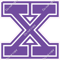 18" Greek Individual Flat Purple - Alphabet Pieces Chi