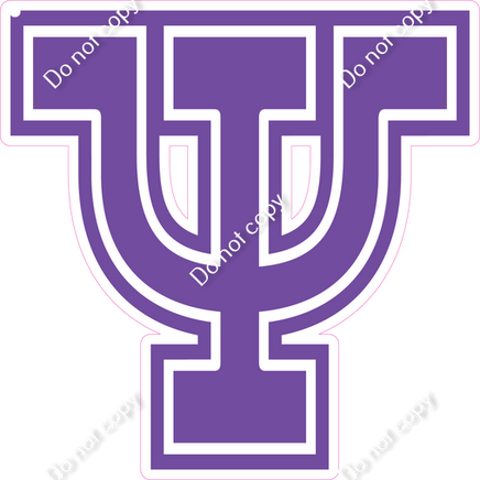 18" Greek Individual Flat Purple - Alphabet Pieces Psi