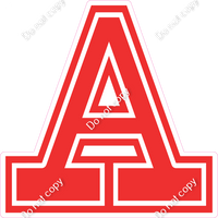18" Greek Individual Flat Red - Alphabet Pieces Alpha