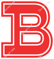 18" Greek Individual Flat Red - Alphabet Pieces Beta