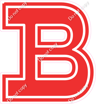 18" Greek Individual Flat Red - Alphabet Pieces Beta