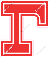 18" Greek Individual Flat Red - Alphabet Pieces Gamma