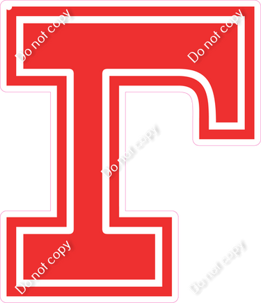18" Greek Individual Flat Red - Alphabet Pieces Gamma