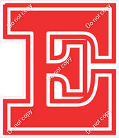 18" Greek Individual Flat Red - Alphabet Pieces Epsilon