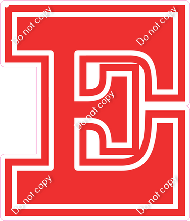 18" Greek Individual Flat Red - Alphabet Pieces Epsilon