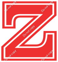 18" Greek Individual Flat Red - Alphabet Pieces Zeta