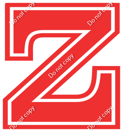 18" Greek Individual Flat Red - Alphabet Pieces Zeta
